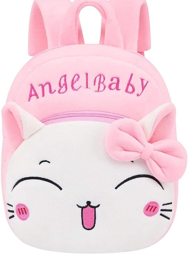 HappyChild HappyChild Angle Baby Toddler Plush Kids for 2 to 5 year Child School Bag(Pink, White, 10 L) - Flipkart Deal