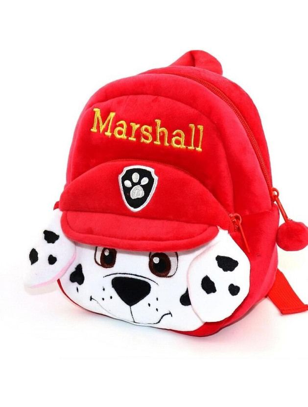 HappyChild Marshall Kids Plush for 2 to 5 year Child School Bag(Red, 10 L)