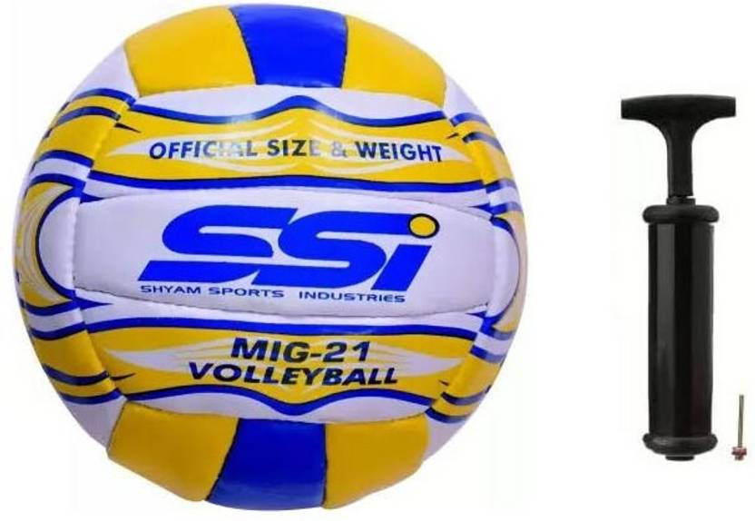 A R ENTERPRISES SSI MIG 21 VOLLEYBALL Volleyball With Air Pump Volleyball Size 5 Price in