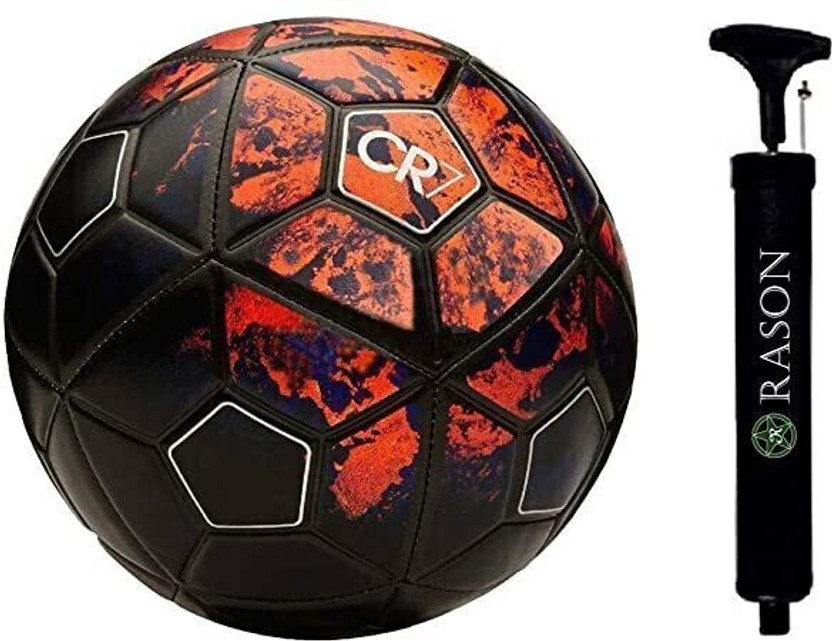 amco CR7 with Air Pump Football - Size: 5(Standard, Pack of 1, Black)
