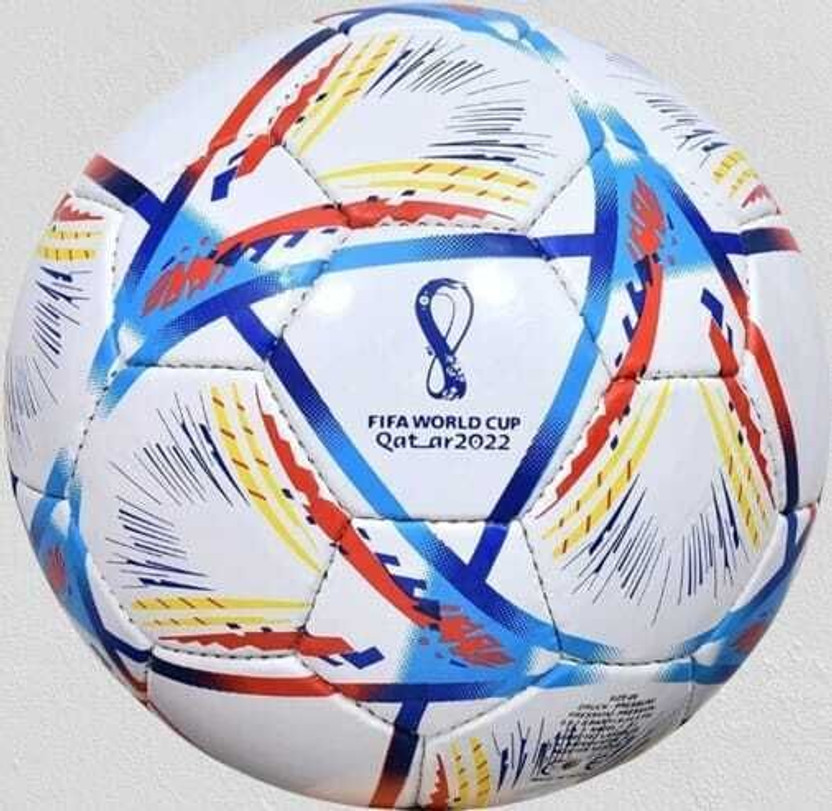 TECHGYMSHOW hand stiched world cup Football - Size: 5(Standard, Pack of 1, Multicolor)