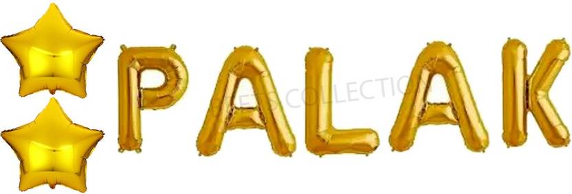 Beets Collection Solid PALAK Name Letters Foil Balloon For names banner