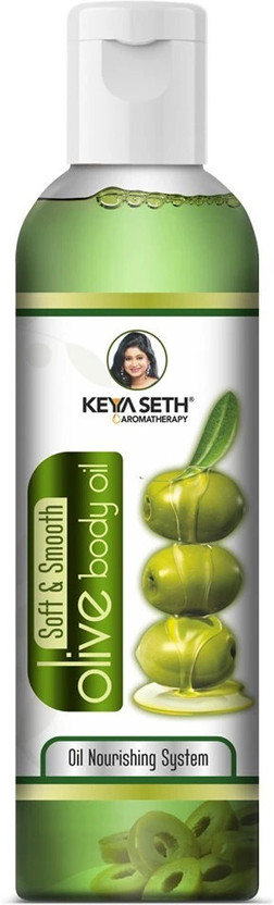 KEYA SETH AROMATHERAPY Soft & Smooth Body Oil, Quick Absorbing Non-Sticky Nourishment for Hair & Skin, Daily Use After Bath Massage Oil for Men & Women Enriched with Pure Olive & Essential Oils(100 ml)