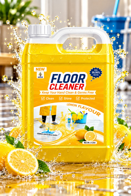 MKRB Tile, Floor & Ceramic Cleaner, Multi-surface Bathroom Cleaner Kills 99.9% Germs Lemon(3 L)