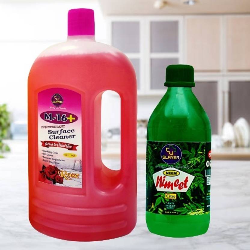 Slayer Disinfectant Surface, Floor & Tiles Cleaner. Rose & Neem Price