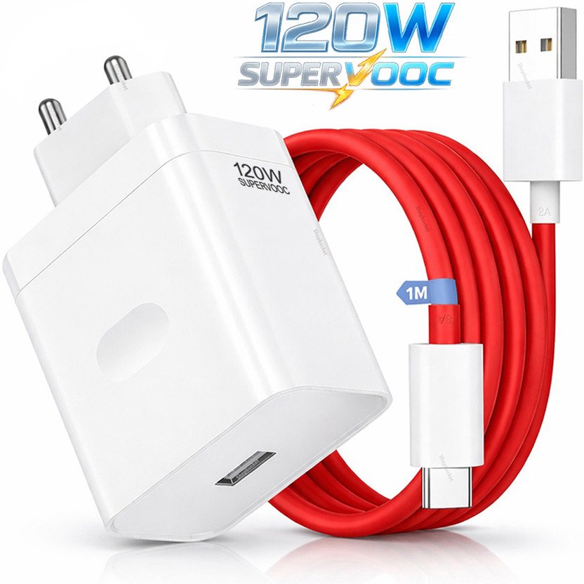 SB 120 W SuperVOOC 5 A Wall Charger for Mobile with Detachable Cable(White, Cable Included)