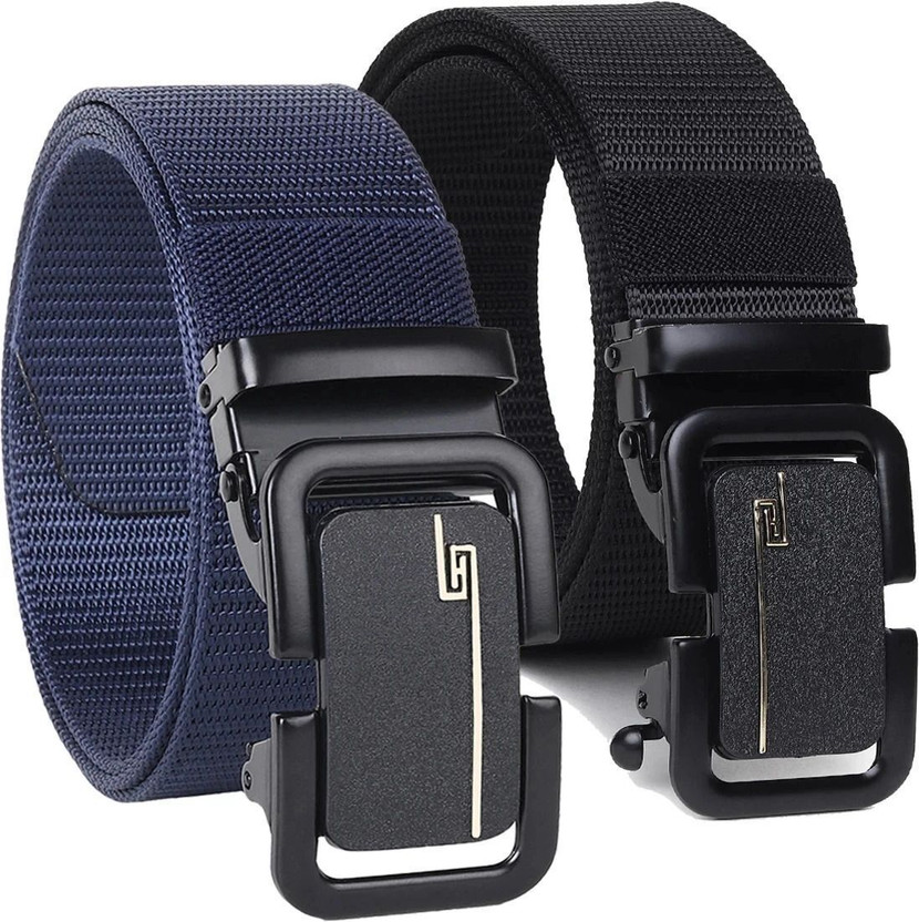 PROVOGUE Men Casual, Formal, Evening, Party Blue, Black Nylon Belt