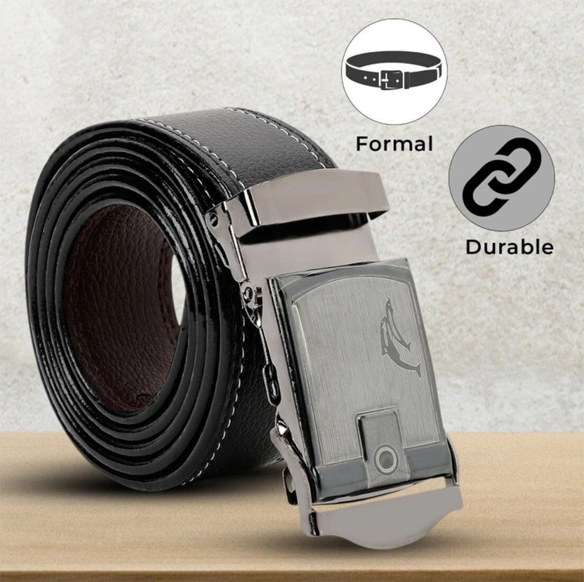 LOOPA Men Formal, Casual Black Synthetic Belt