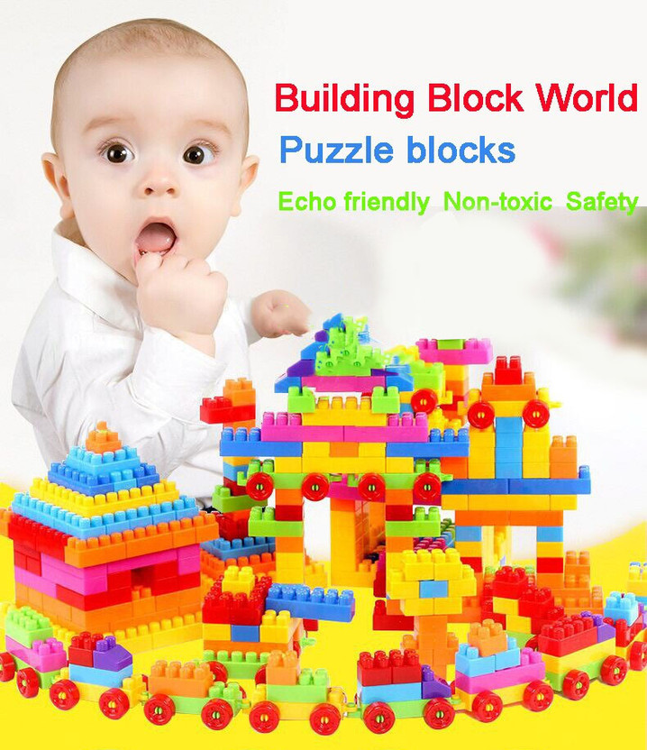 ELEXN 100 Pcs Building Blocks Bulk Educational Learning Puzzle Kids Toy(Multicolor)