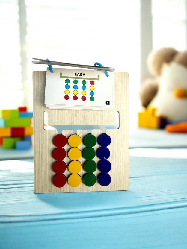 Dorytoys Montessori Inspired Wooden Color Matching Board Learning Toy for Toddlers Educational Board Games