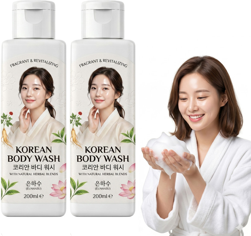 VVD Korean Body Wash With Revitalizing Herbal Ingredients For Smooth And Gentle Skin(2 x 200 ml)