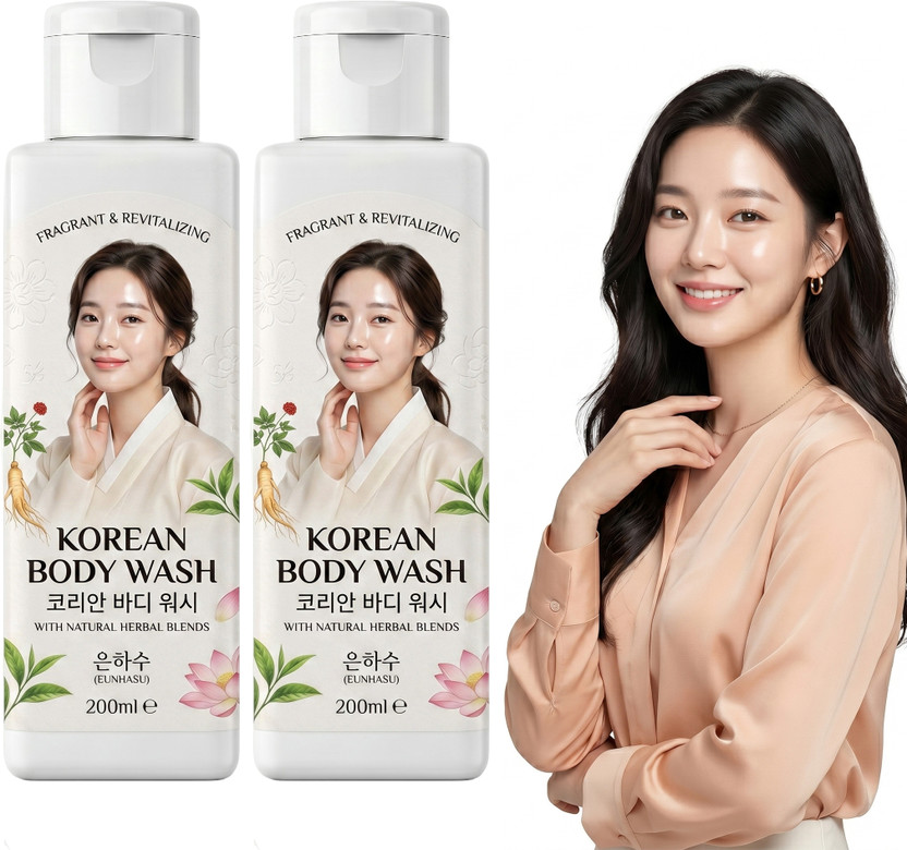 KVD Korean Body Wash Natural Herbal Blend Extract For Glowing And Revitalized Skin..(2 x 200 ml)