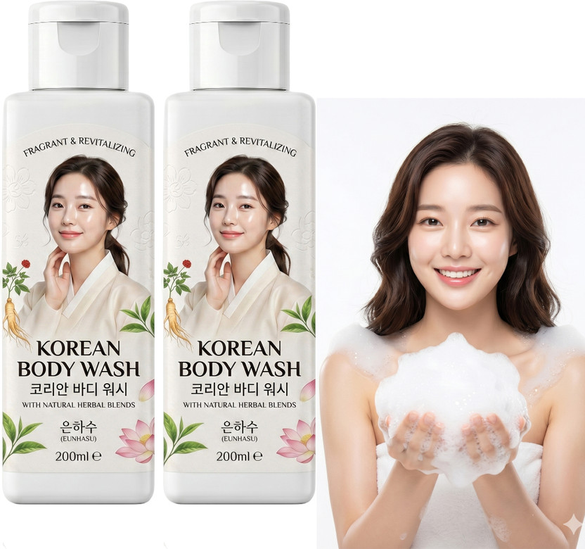 KVD Korean Body Wash With Botanical Extracts Designed For Glowing And Nourished Skin(2 x 200 ml)