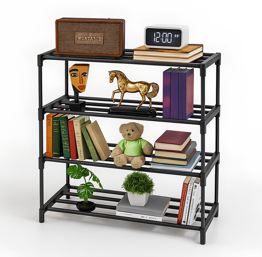 Zyra 4 layer bookshelf for home office bookcase Plastic Plastic Open Book Shelf(Finish Color - multicolor, DIY(Do-It-Yourself))