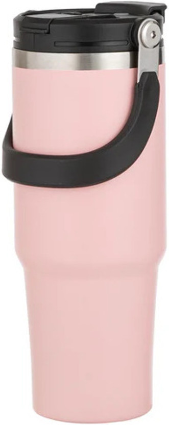 papita Stainless Steel Tumbler Hot and Cold with Straw, Double Insulated Cup 900 ml Steel Bottle(Pack of 1, Pink)