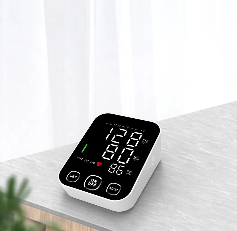 HEALBIRD [RECHARGEABLE] Fully Automatic BP Monitor | Voice Broadcast , Big Display,Fast & Accurate Readings [No need to install batteries] Bp Monitor(Black)
