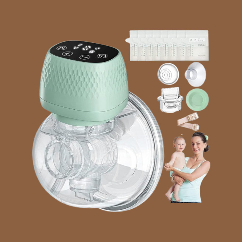 MOJNIDELI This smart pump features an integrated LED display to track your pumping ti  - Electric(Green)