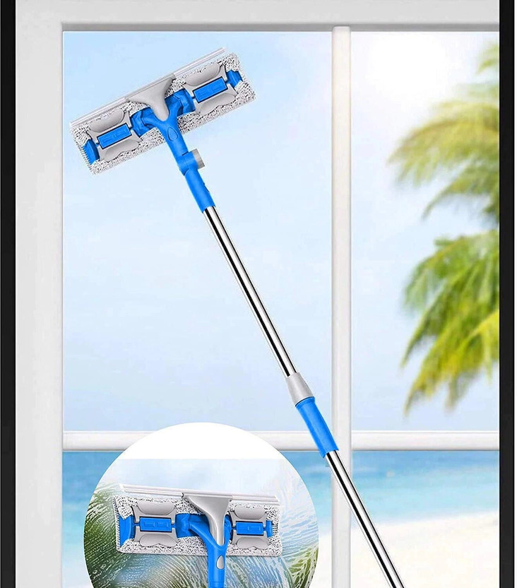 JANAKTRADERS Window Cleaning Glass Cleaner Wiper Mop for Long Handle Double Side Design(100 ml)