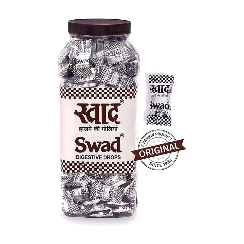 SWAD Original Digestive Candy |Authentic & Regular Khatti Mithi Toffee Jar Candy(200 pieces)