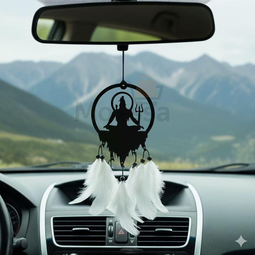 MONSSA ROUND SHIVA Car Hanging for Dashboard Rear View . (Pack of 1) Car Hanging Ornament(Pack of 1)