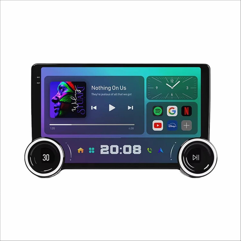 Mega Audio 10.36" 2K IPS Android Player | TS18 Octa-Core | CarPlay & Android Auto Car Stereo(Double Din)