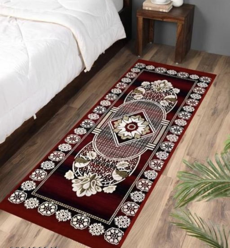 THE THE FRESH LIVERY 69 cm  X 169 cm Cotton Runner(Rectangle, Red, Black) - Flipkart Deal