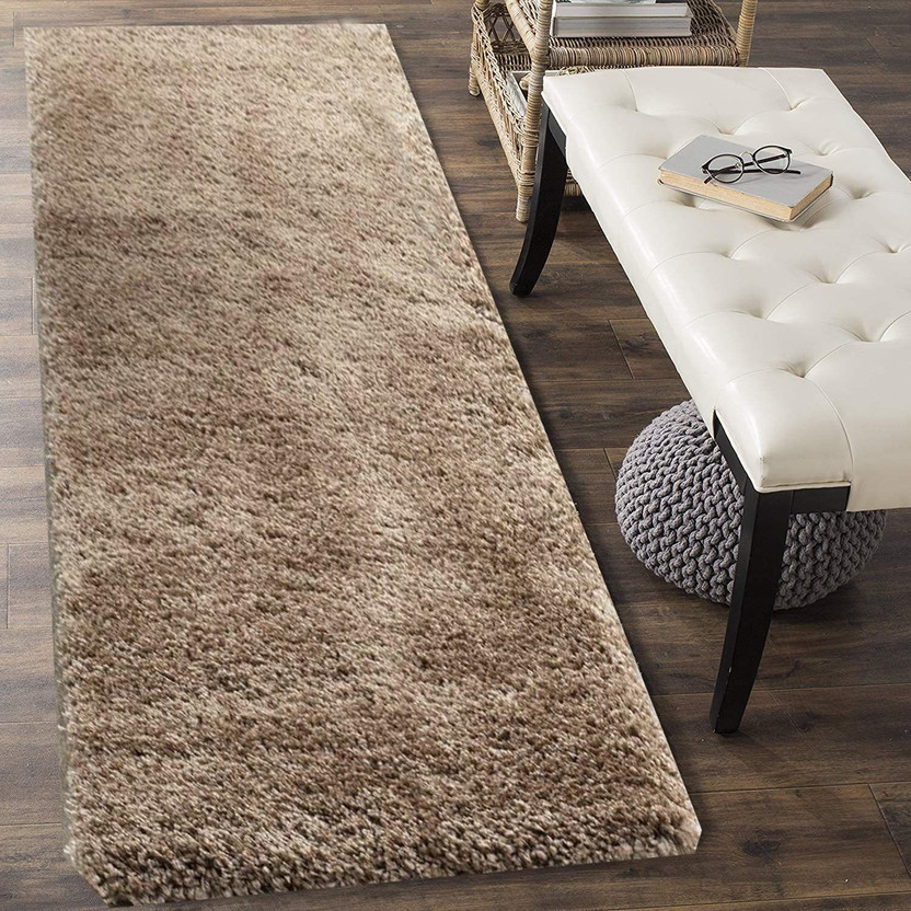 Shag Weaving 2 ft  X 4 ft Polyester Area Rug(Rectangle, Gold)