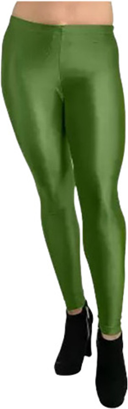 N S TREND Churidar Length Ethnic Wear Legging(Green, Solid)
