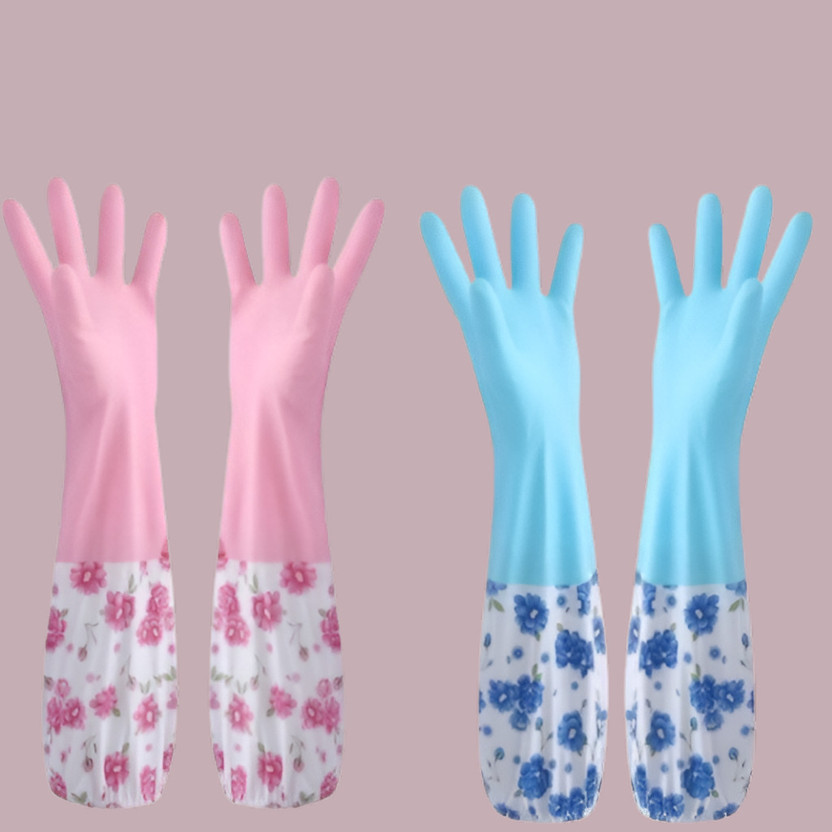 Amapya Creation Premium Long Sleeve Gloves for Non-Slip Grip Control Wet and Dry Glove Set(Free Size Pack of 2)