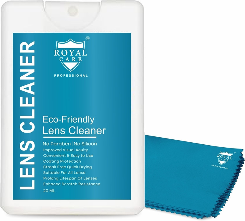 ROYAL CARE PROFESSIONAL Lens Cleaner 20 Ml and 1 Cloth | Screen Cleaner for Computers(BASIC MINI KIT 20 ML)