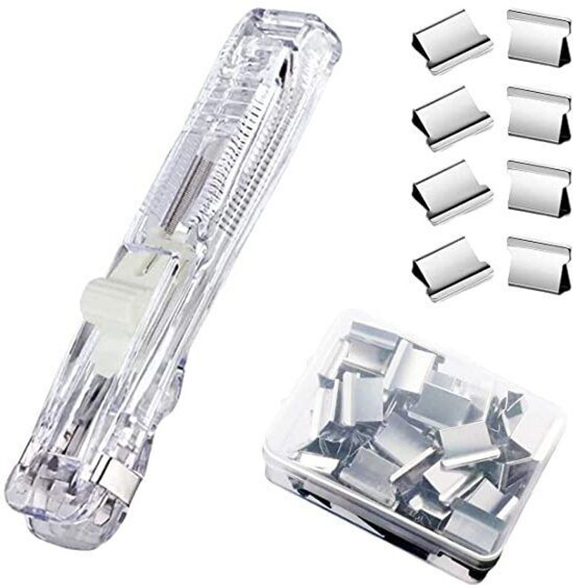 ALAMPAR Paper Clipper for Desk Document Office Home School medium steel paper clip(Set of 50, Transparent)