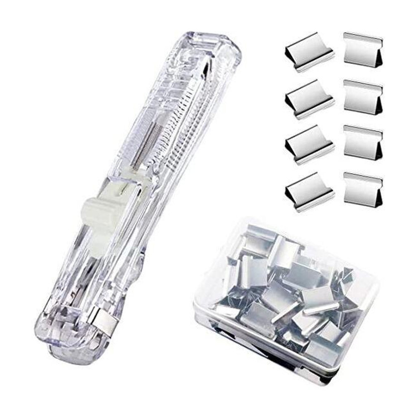 ALAMPAR Paper Clipper for Desk Document Office Home School medium steel paper clip(Set of 50, Transparent)