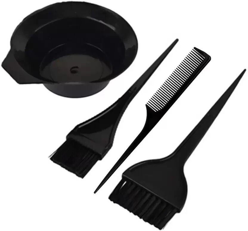 QEQEQ Hair Comb, Dye Brush and Mixing Bowl Hair Colouring Kit (Black)(1 Items in the set)
