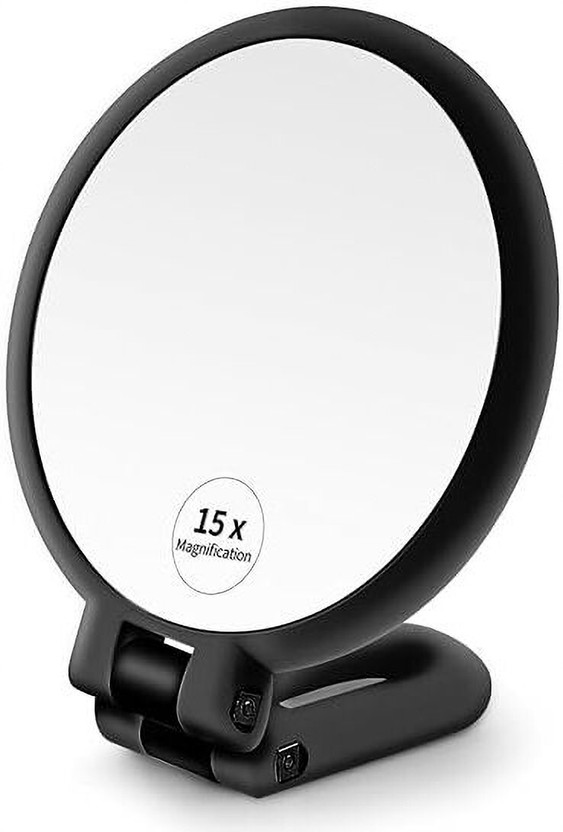 banira Magnifying Hand Held Makeup Mirror,Double Side Folding with Adjustable Handle