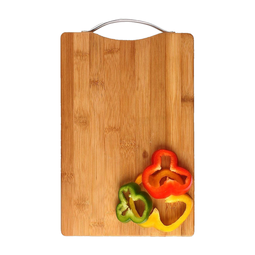 Flipkart SmartBuy (33*23) Thick Wooden Bamboo Kitchen Chopping Cutting Slicing Board with Holder for Fruits Vegetables Meat Wooden Cutting Board(Brown Pack of 1 Dishwasher Safe)