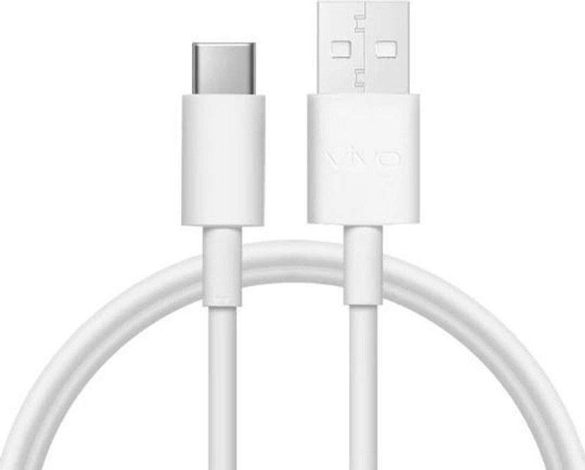 vivo USB Type C Cable 1.25 m Copper USB to Type C Fast Charging Cable(Compatible with Mobile, White, One Cable, Mini-USB To USB Type C)