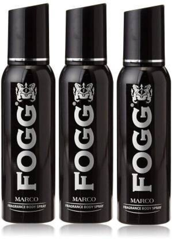 FOGG Marco black Deodorant Spray - For Men (120 ml, Pack of 3) Body Spray  -  For Men & Women(360 ml, Pack of 3)