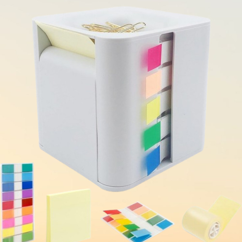 Sueriv 3 Compartments plastic Desk Organizer(White)