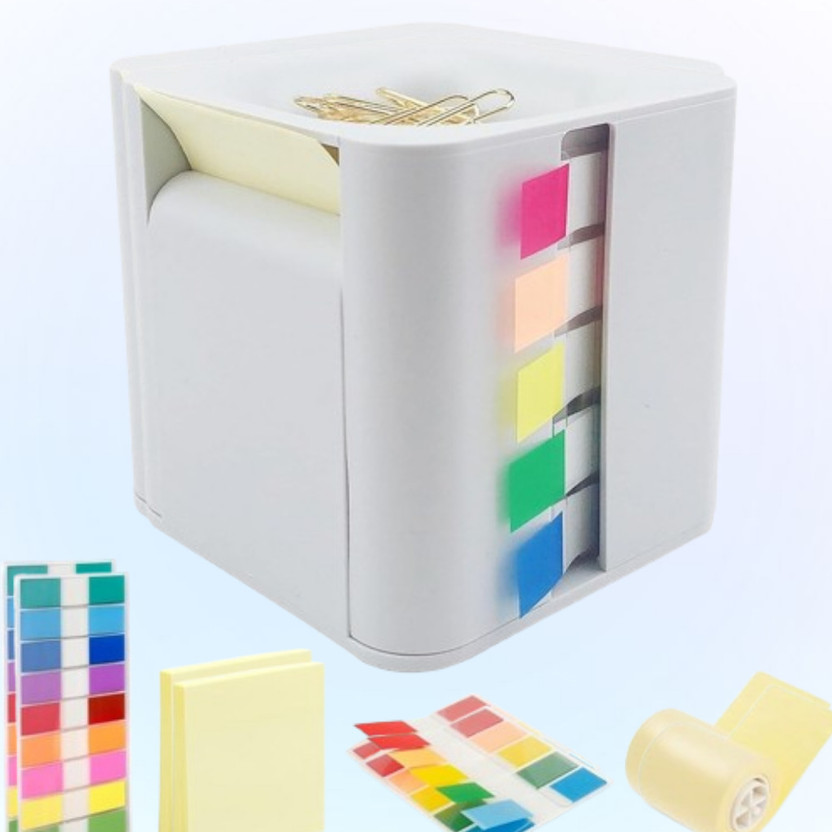 MARNET 3 Compartments plastic Desk Organizer(White)