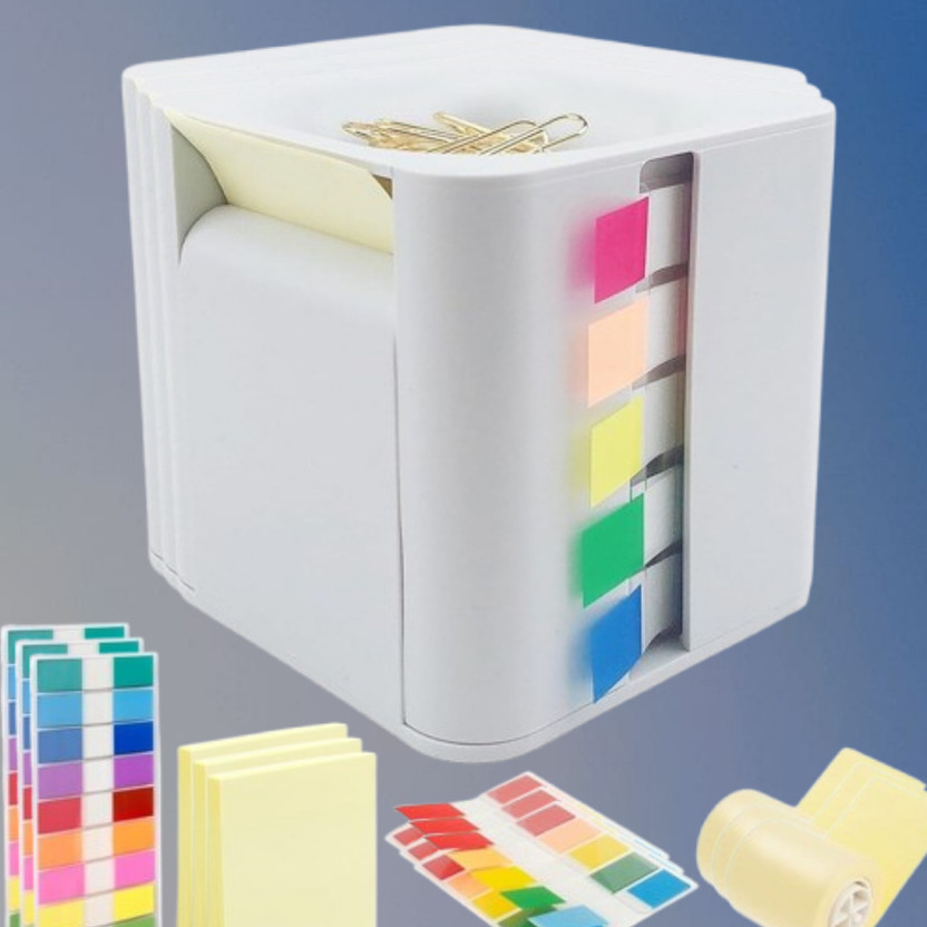 Sueriv 3 Compartments plastic Desk Organizer(White)