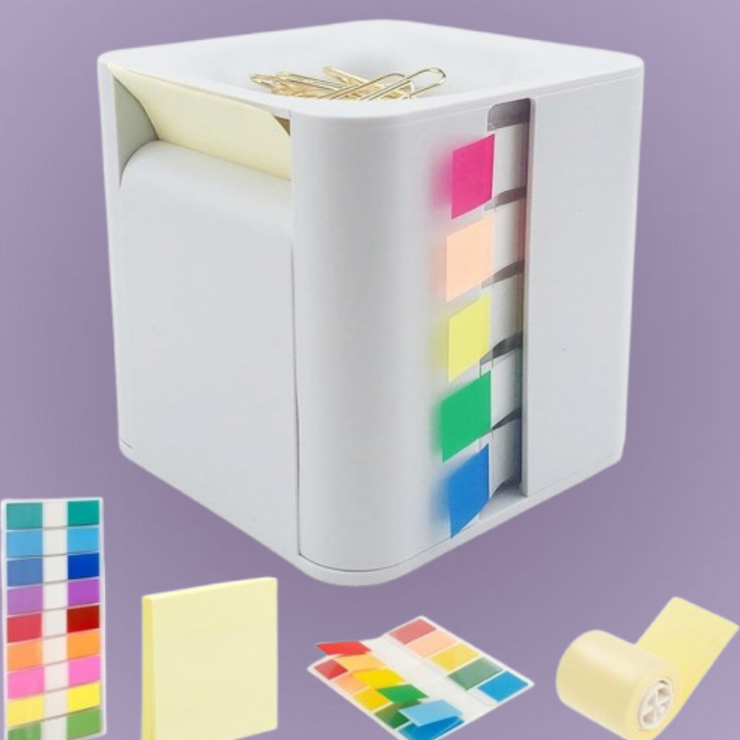 MARNET 3 Compartments plastic Desk Organizer(White)