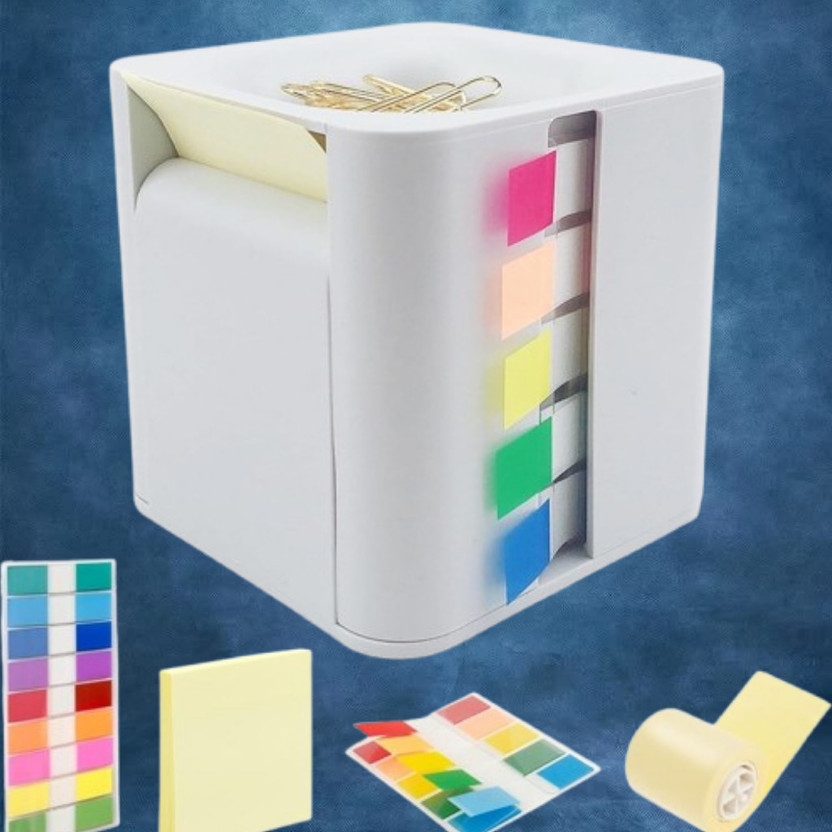MARNET 3 Compartments plastic Desk Organizer(White)
