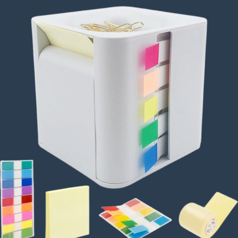 Jrvent 3 Compartments plastic Desk Organizer(White)