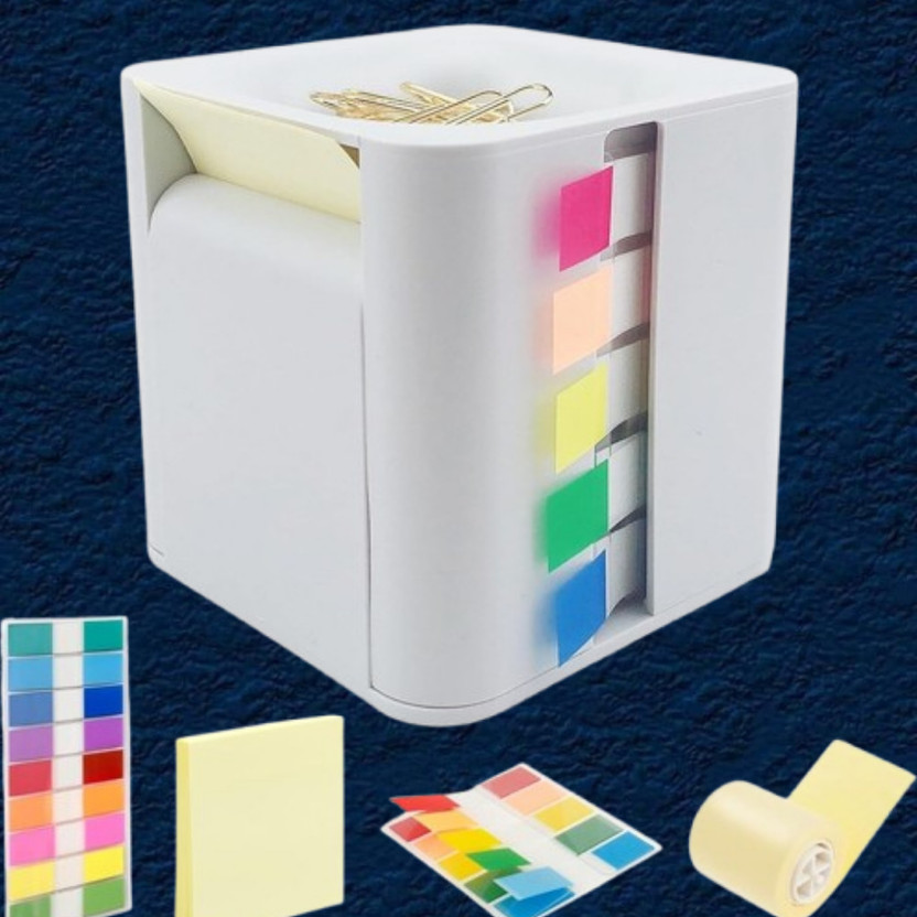 Sueriv 3 Compartments plastic Desk Organizer(White)