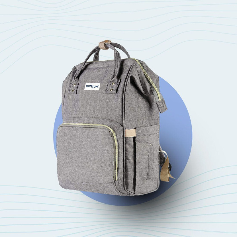 BUMTUM Baby Diaper Bag For Mothers Spacious Waterproof Backpack With Multiple Pockets Mothers Maternity Bags for Travel Diaper Backpack(Grey)