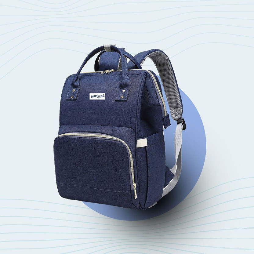 BUMTUM Baby Diaper Bag For Mothers Spacious Waterproof Backpack With Multiple Pockets Mothers Maternity Bags for Travel Diaper Backpack(Navy Blue)