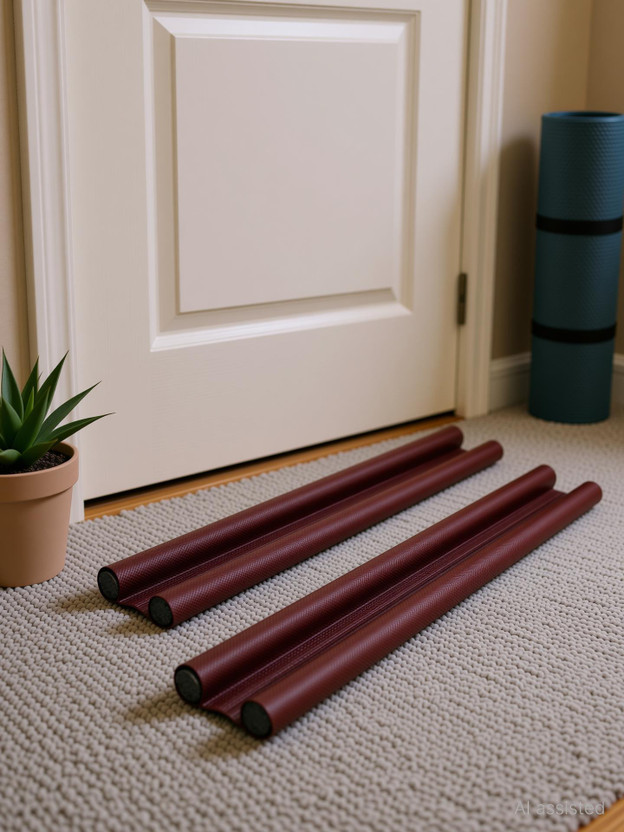 ADMONITION Door Bottom Sealing Strip Guard for Home Twin Under Door 42 Inch (Pack Of 2) Door Guard Gap Filler for Door Bottom Seal Strip - Sound-Proof, Door Stopper Door Mounted Door Stopper(Brown)