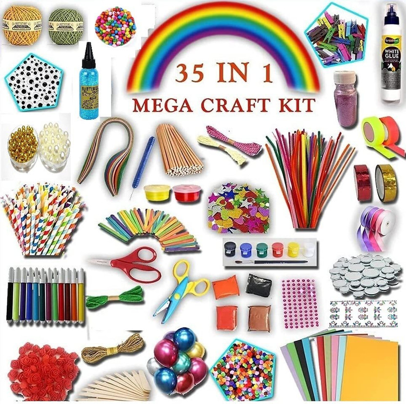 Craftwings Craftwings Mega Art & Craft Kit for Girls & Boys, 35 In 1 Craft kit for Kids Creativity - Flipkart Deal