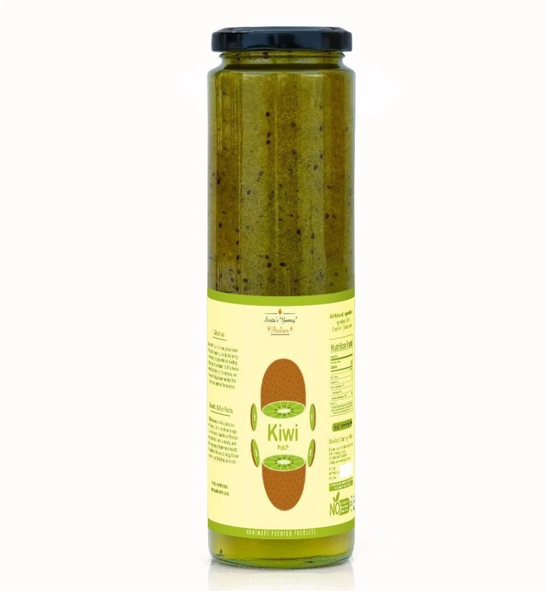Savita's Yummy Parlour Premium Natural Kiwi Fruit Pulp – Homemade, No Preservatives,(550 ml)