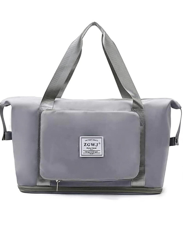 Remang Foldable Travel Duffel Bag, Large Capacity Folding Travel Bag Small Travel Bag Waterproof Shoulder Bag(Grey, 34.5 L)